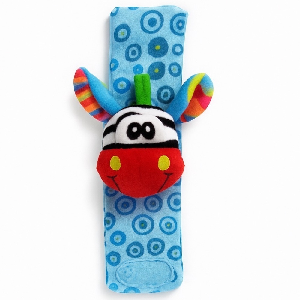 Colorful Baby Wrist Rattle Zebra Toy